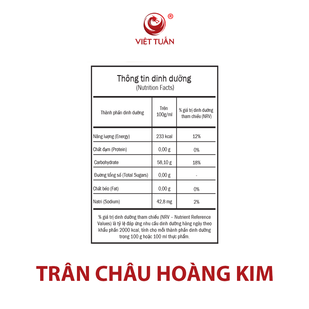 4 Trân châu hoàng kim bdd Trân châu Hoàng Kim - bảng dinh dưỡng