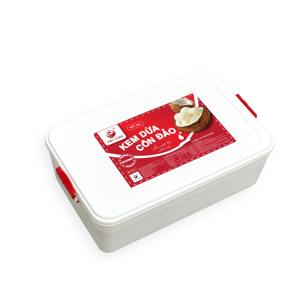 Kem Dừa Côn Đảo Việt Tuấn 2kg-3000ml, 700g-1000ml
