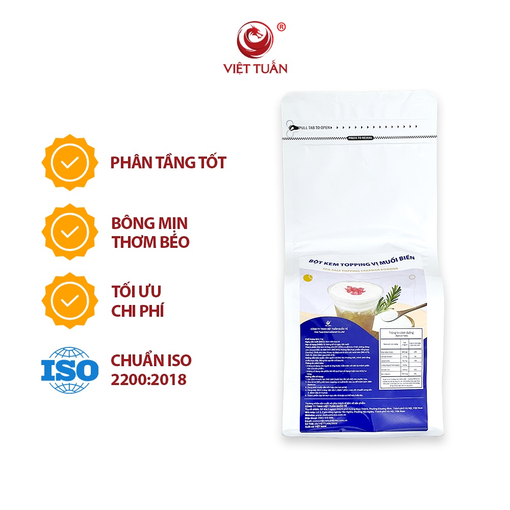 2 bìa w Bột Kem Topping Vị Muối Biển