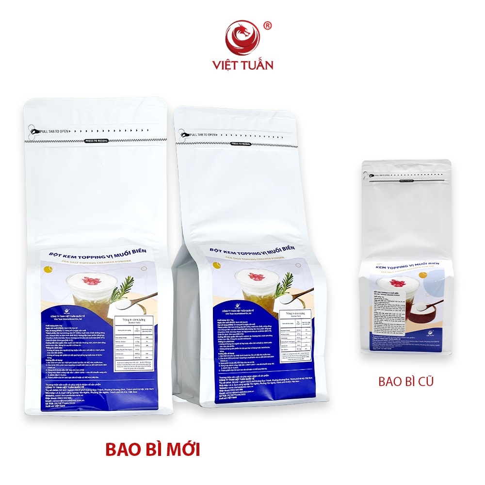 9 bao bì sắp ra mắt Bột Kem Topping Vị Muối Biển