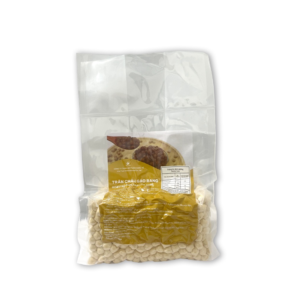 Trân Châu Gạo Rang - Roasted Rice Tapioca Boba Việt Tuấn 1kg