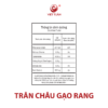Trân châu gạo rang - Bảng dinh dưỡng